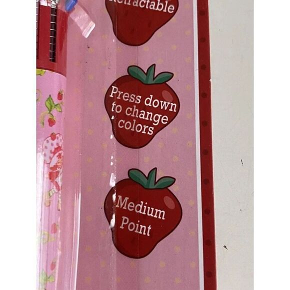 2 Pack Strawberry Shortcake Retro Scented Retractable 10 Color Pens Medium Point - Picture 6 of 9